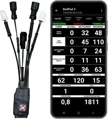 RedPed 3 für PW-X3 PW-S2 E-Bike Tuning mit App