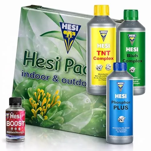 HESI Starter Grow Kit Indoor & Outdoor HE521 - Dieses umfassende HESI-Set bietet alles für optimales Pflanzenwachstum und üppige Blüten. Ideal für Hobbygärtner, um die Entwicklung ihrer Pflanzen nachhaltig zu unterstützen.