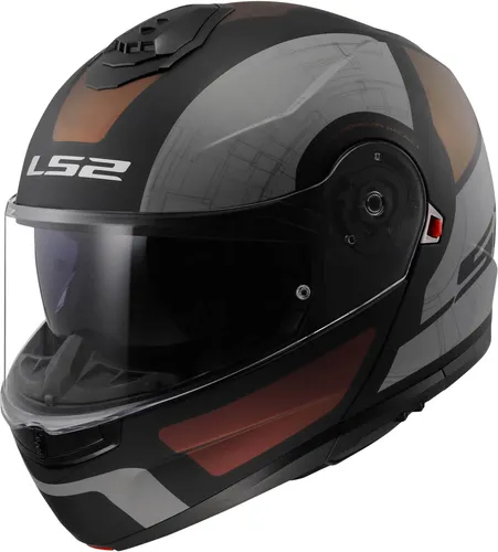 LS2 FF908 Strobe II Orion Klapphelm 3XL - Motorradhelm mit verstärktem Kinnriemen, UV- und kratzfestem Visier sowie Doppelvisiersystem – ideal für sichere Fahrten.