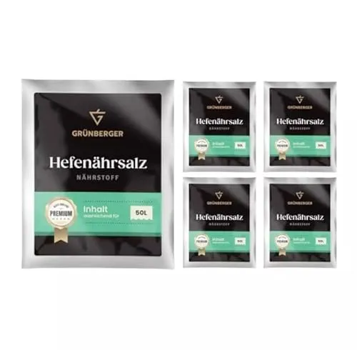 Hugbert Grünberger HEFENÄHRSALZ für die Weinherstellung Nährstoff Wein (5 Stück)