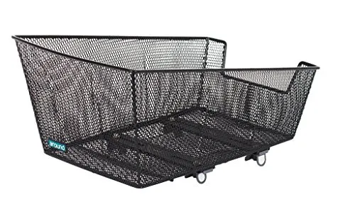 Winora Around Unisex Hinterradkorb – Schwarz - Fahrradkorb für Erwachsene, ideal zum Transport von Schultaschen, rostfrei vorbehandelt für lange Haltbarkeit.