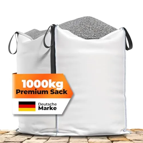 NTG Big Bag | 4 Schlaufen | Tragfähigkeit von 1000 kg | 90 x 90 x 90 cm | Wasserfest, UV Geschützt | Abfallsack | Lagersack | Gartenabfallsack | Laubsack (1 Stück)