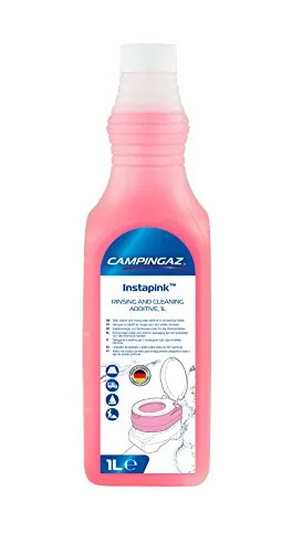 Campingaz Instapink 1 Liter Sanitärflüssigkeit, Reiniger für Campingtoilette, Toilettenzusatz Wohnmobil, Spülwasserzusatz für Frischwassertank der Chemietoilette