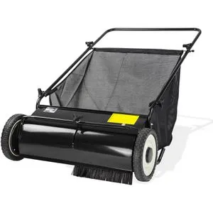 DEMA Kehrmaschine 65 cm - Effiziente Kehrmaschine für Rasenflächen, 65 cm Kehrbreite & 180 L Auffangsack - ideal für mühelose Rasenreinigung von Laub und Unrat.