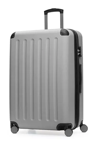 HAUPTSTADTKOFFER - SPREE - Großer Hartschalen-Koffer Trolley - Koffer für Reisen von 2-3 Wochen mit 119 Litern Volumen und 20% Erweiterungsfunktion. Leichtlaufrollen und stabiles ABS-Material bieten Komfort und Sicherheit.