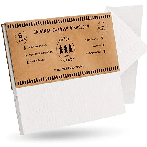 SUPERSCANDI Putzlappen im 6er Pack in weiß von SUPERSCANDI