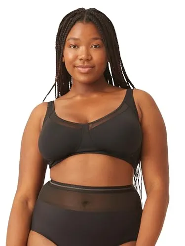 Naturana® Soft-BH mit Mesheinsatz - 90 Schwarz D