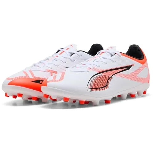 Puma Herren Ultra 5 Play MG Fußballschuhe - 108328, Weiß, Größe 46.5 - Fußballschuhe mit leichtem Design und exzellenter Traktion für Kunstrasen. Ideal für Spieler, die Stil und Leistung auf dem Platz vereinen möchten.