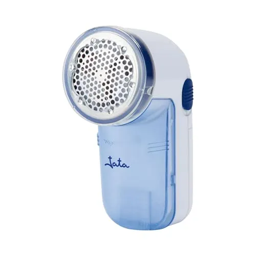 Jata qp398 N Kleiderrasierer mit Klingen aus rostfreiem Edelstahl, leichtes und kompaktes Design, Weiß und Blau