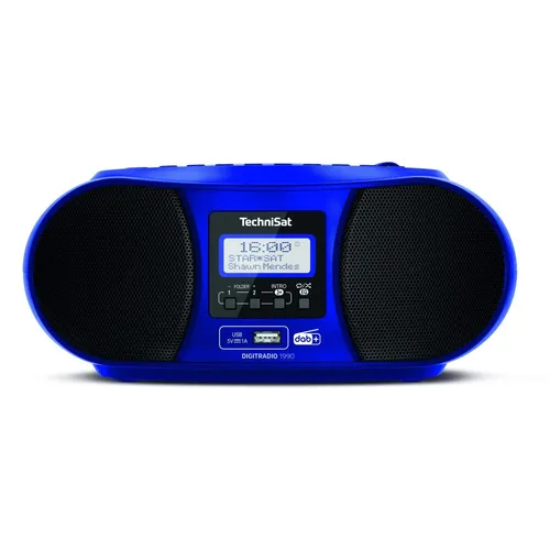 Technisat DigitRadio 1990 blau - Tragbare Boombox mit DAB+ und Bluetooth, ideal für Musikgenuss überall und vielseitige Hörmöglichkeiten