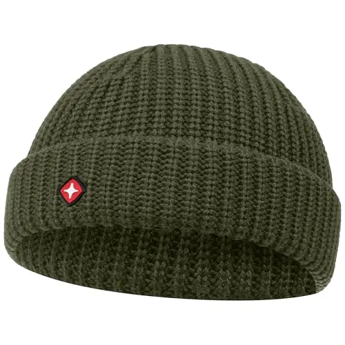 Höhenhorn 38O4 Fisherman Mütze Unisex Green Rubber - Bequeme Fisherman Mütze aus 100% Merinowolle für ganzjährigen Tragekomfort. Atmungsaktiv und geruchsneutral – ideal für Outdoor-Aktivitäten und vielseitig kombinierbar.