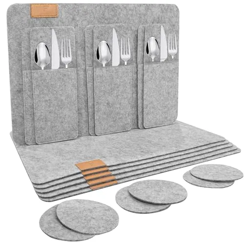 Tischsets Grau von Shinfly