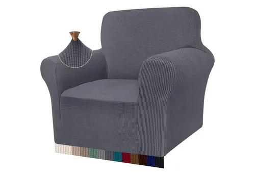 Granbest Hängedekoration Sofabezug Elastisch Jacquard für 1 Sitzer Hunde Grau - Elastischer Jacquard Sofabezug für 1 Sitzer in Grau – ideal zum Schutz vor Kratzern und Schmutz. Mit rutschfestem Design und einfacher Pflege sorgt er für einen eleganten Look in deinem Wohnzimmer.
