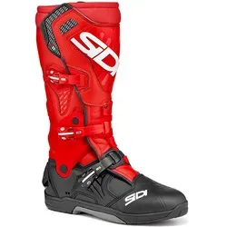 Sidi Crossair Stiefel - Schwarz/Rot - 47 EU - Motorradstiefel mit extrem leichtem Design (nur 1665g in Größe 43), glasfaserverstärktem Esoskelett für optimale Sicherheit und innovativer Vibram-Sohle für besten Grip und Flexibilität.