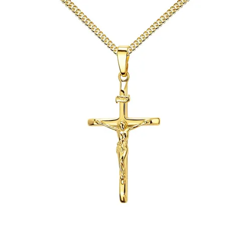 JEVELION Kreuz-Anhänger Gold-Kreuz mit INRI-Gravur von JEVELION