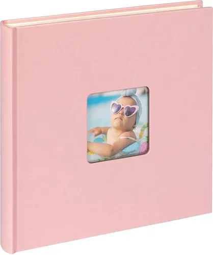 Walther Fotoalbum Fun 26x25 cm rosa 40 weiße Seiten