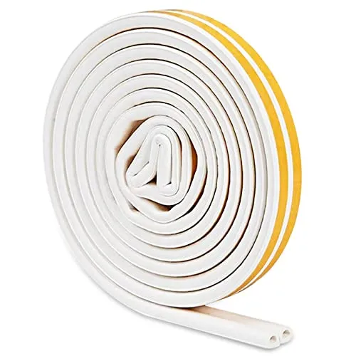 Gvolatee Türdichtung Selbstklebend 9mm X 6mm, Fenster Dichtungsband (24M) | Tür Dichtung, Fensterabdichtung, Zugluftdichtung, Schaumstoff Klebeband, Gummidichtung für Kollision Schalldämmung