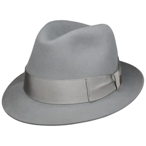 Borsalino Nilo Premium Trilby Haarfilzhut – Eleganter Filztrilby für Damen und Herren - Hochwertiger Trilby aus Haarfilz mit einem eleganten Ripsband und Futter für optimalen Tragekomfort. Ideal für stilvolle Herbst- und Winterlooks - Made in Italy.