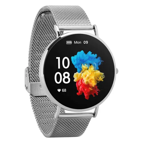 Smartwatch Garett Verona in Silber mit Edelstahlarmband