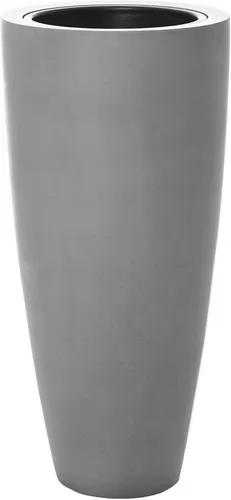VIVANNO Pflanzkübel Fiberglas CITY Rund - Grau Beton-Design - Eleganter Pflanzkübel aus Fiberglas im modernen Beton-Design (37x37x80 cm), leicht und robust, ideal für Innen- und Außenbereiche.