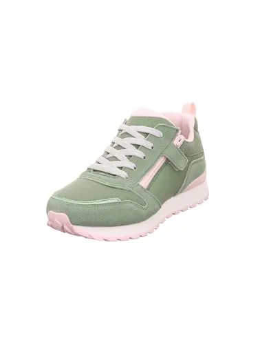 Superfit Mädchen Dash Sneaker - Hellgrün Rosa 7500, 40 EU - Sneaker für Mädchen mit herausnehmbarer Einlegesohle aus chromfreiem Leder und atmungsaktivem Textilfutter für ein super Fußklima.