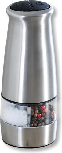 Kesper 13720 Elektrische Pfeffermühle und Salzmühle - Küchenhelfer mit zwei hochwertigen Keramikmahlwerken, mahlen Sie bequem Salz und Pfeffer per Knopfdruck.