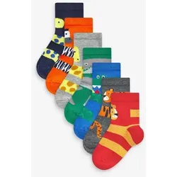 Next Kurzsocken Socken mit hohem Baumwollanteil, 7er-Pack (7-Paar) blau 31-36