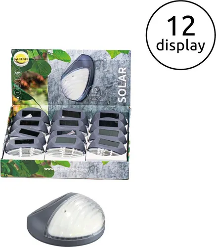 GLOBO 33429-12 Solarleuchte Kunststoff grau, 2x LED