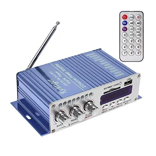 DollaTek 12V Hallo-Fi Digital Stereo Audio Verstärker USB SD DVD FM Audio Stereo Radio MP3 Lautsprecher-Auto-Bluetooth-Verstärker HiFi Mini 2-Kanal