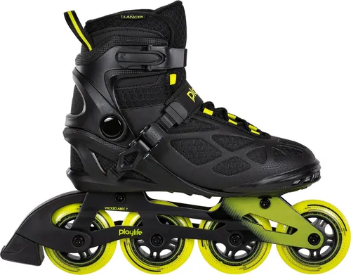 Playlife Inline Skates Lancer Black 84 - Unisex für Herren und Damen - Inliner mit 84mm Rollen und ABEC 7 Kugellagern, bieten hohen Komfort und Stabilität für sportliche Aktivitäten.