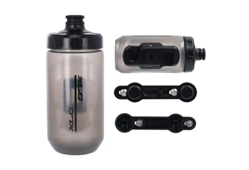 XLC Fidlock Fahrrad Trinkflasche Set für Standardrahmen WB-K06 - Trinkflaschen Set für Fahrräder mit Fidlock Adapter, 100% dicht dank Druckverschluss und spülmaschinenfest für einfache Reinigung.