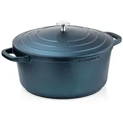 Westinghouse 28 cm Kochtopf für alle Herdarten, Backofenfest, Silikongriff, blau