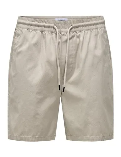 ONLY & SONS ONSTEL LIFE 0119 Sweatshorts Beige M in silber von ONLY & SONS