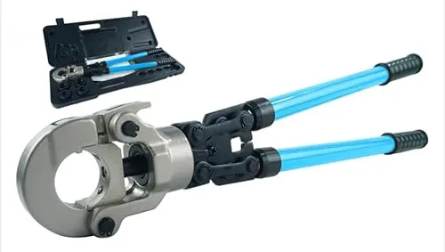 Crimpzange, mehrschichtig, Crimpzange für Rohrkontur mit mehrschichtigen Backen, 16 – 20 – 26 – 32 mm für PEX-Rohr, Verbundrohr Presszange