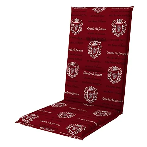 Doppler / Hochlehner Spot/Gartenstuhlauflage/Hochlehner/Rot Wappen/ca. 119 x 48 x 5 cm