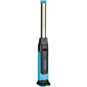 Hazet Arbeitsleuchte Slim Light 1979N-92 LED mit Akku - Taschenlampe mit 1.100 Lumen Hauptlicht, dimmbar und USB-C Aufladung. Ideal für unzugängliche Stellen dank 360° drehbarem Haken und magnetischem Fuß.