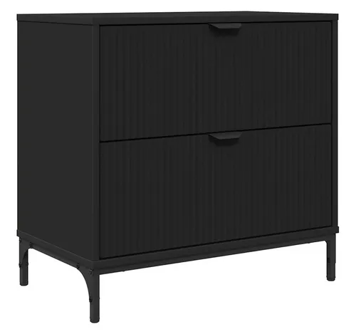 vidaXL Nachttisch Schwarz 63,5 x 36 x 61 cm in schwarz von vidaXL