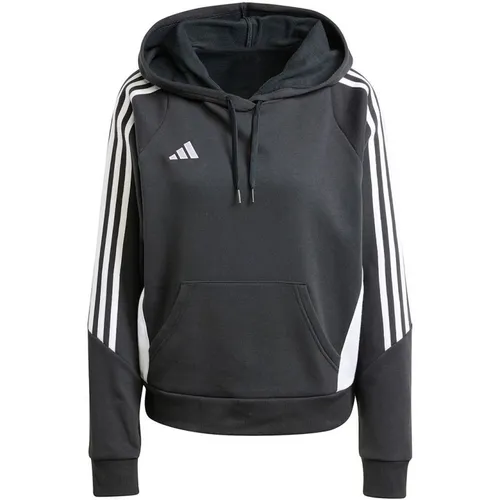 adidas Donna MacBook Pro Uhr, schwarzweiss, S (34-36) - Stylisches Sweatshirt für Damen, aus hochwertiger Baumwolle, mit Kapuze und Kordelzug für optimalen Tragekomfort.