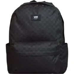 Vans Old Skool Check Backpack VN000H4XBA51 - Stylischer Unisex Rucksack aus strapazierfähigem Polyester, ideal für Schule und Freizeit, in klassischem Schwarz.