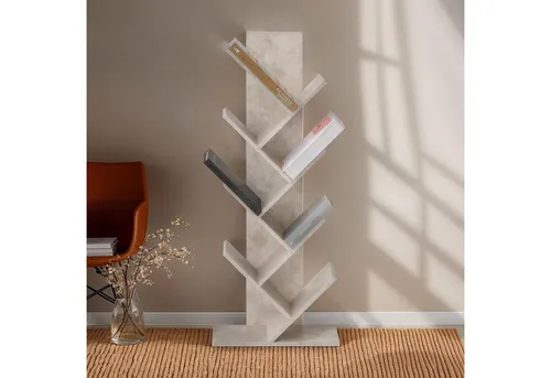 IDIMEX Bücherregal JULES, Design Regal freistehend mit 7 Ablagen Betonoptik