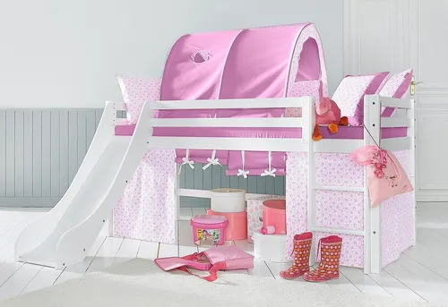 Hoppekids Indoor-Rutsche ECO Dream, Kinderbett Rutsche für Hochbett - Kinderzimmermöbel, ideal für abenteuerliche Spielstunden, passend für halbhohe Betten in der Größe 90x200 cm und fördert die Kreativität.