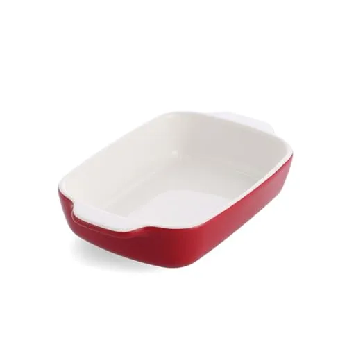 KitchenAid Auflaufform in Rot mit Bambus-Deckel