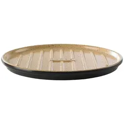 Römertopf 03406 Plancha rund BBQ - Kochtöpfe - Neue Keramik mit hygienischer Glasur, perfekte Hitzeverteilung und lange Wärmespeicherung, ideal für Grill, Backofen und Mikrowelle.