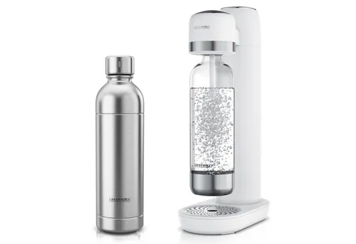 Arendo Wassersprudler Set mit Edelstahlflasche 1L – Sprudelwasser schnell selbstgemacht