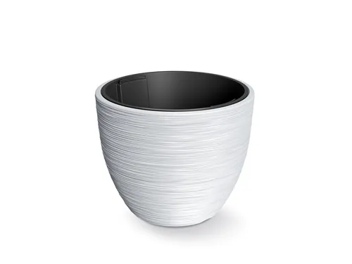 Weißes Pflanzgefäß Kollektion FURU 47x47x38,5cm - Garten-Zubehör mit 53L Fassungsvermögen und innovativem Bewässerungssystem für optimale Pflanzenpflege.