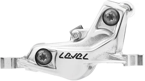 Sram Level Ultimate Stealth Scheibenbremssattel – vorne/hinten, Pfostenhalterung, 4-Kolben, Silber, C1