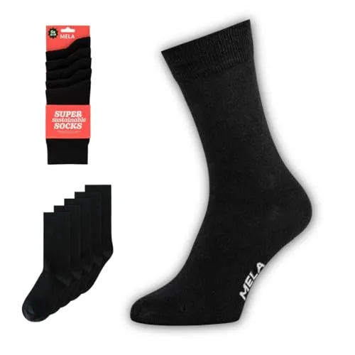 MELAWEAR Socken 5er Pack Basic (DE/NL/SE/PL, Numerisch, 39, 42, Regular, Regular, Schwarz)