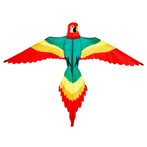 Wolkenstürmer Flug-Drache Pablo Papagei – Leichter und bunter Drachen - Drachen für Kinder und Erwachsene, mit nur 270 g Gewicht und ideal für windige Tage im Freien.