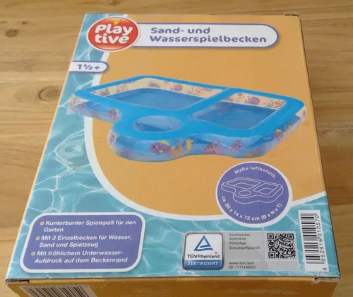Kleinkind Sand- und Wassserspielbecken 86x14x72cm, neu + ovp, 3 Einzelbecken,