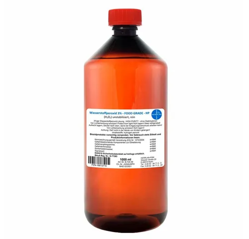 HERRLAN Wasserstoffperoxid 3% FOOD GRADE I 1 Liter I HERRLAN-Qualität Bleichmittel